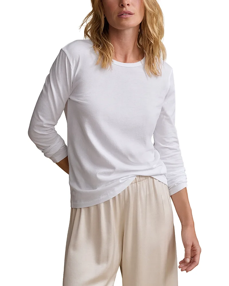 Cotton Long Sleeve Slim Tee by Jenni Kayne