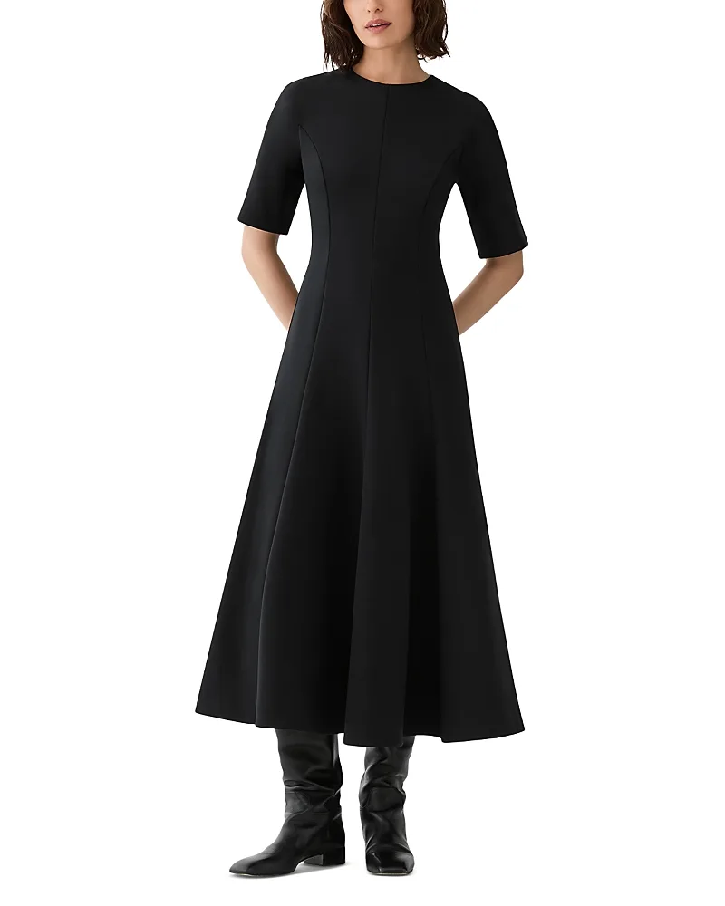 Short Sleeve Fit and Flare Maxi Dress by Lafayette 148 New York