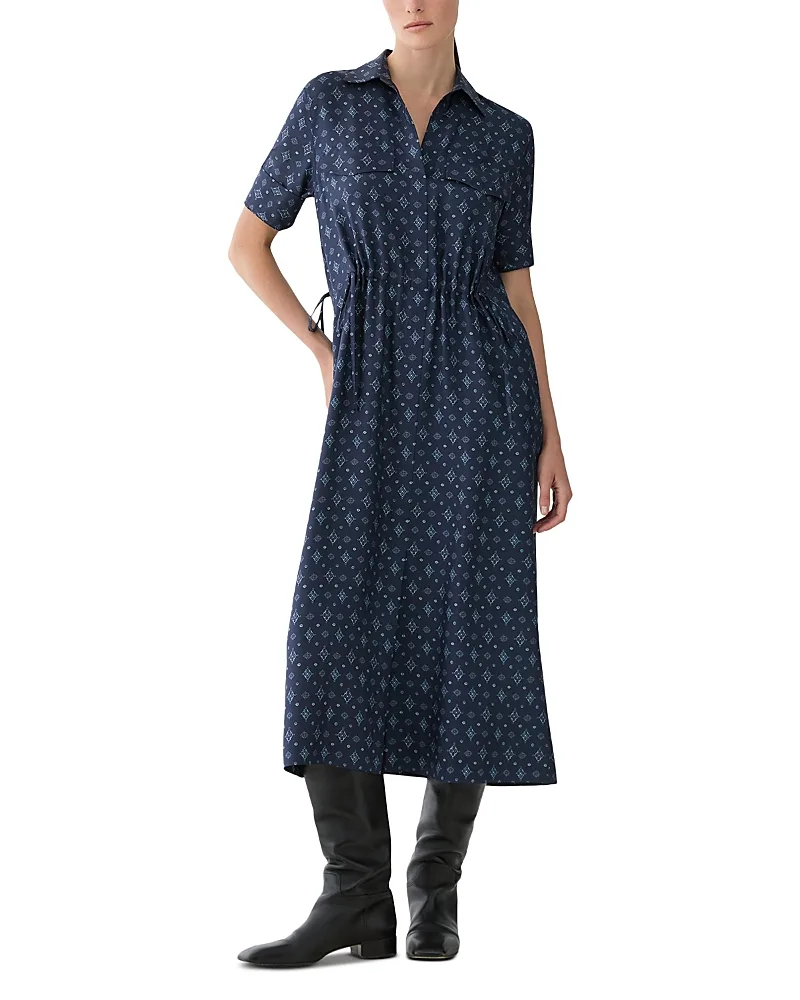 Silk Tie Waist Shirt Dress by Lafayette 148 New York