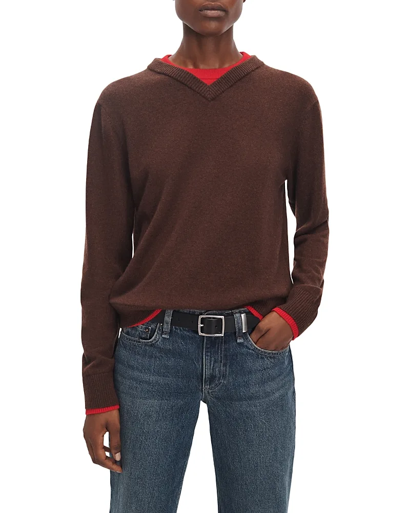 Nyla Cashmere V Neck Sweater by rag & bone