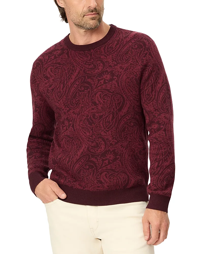 Vomano Cotton Blend Paisley Sweater by Robert Graham