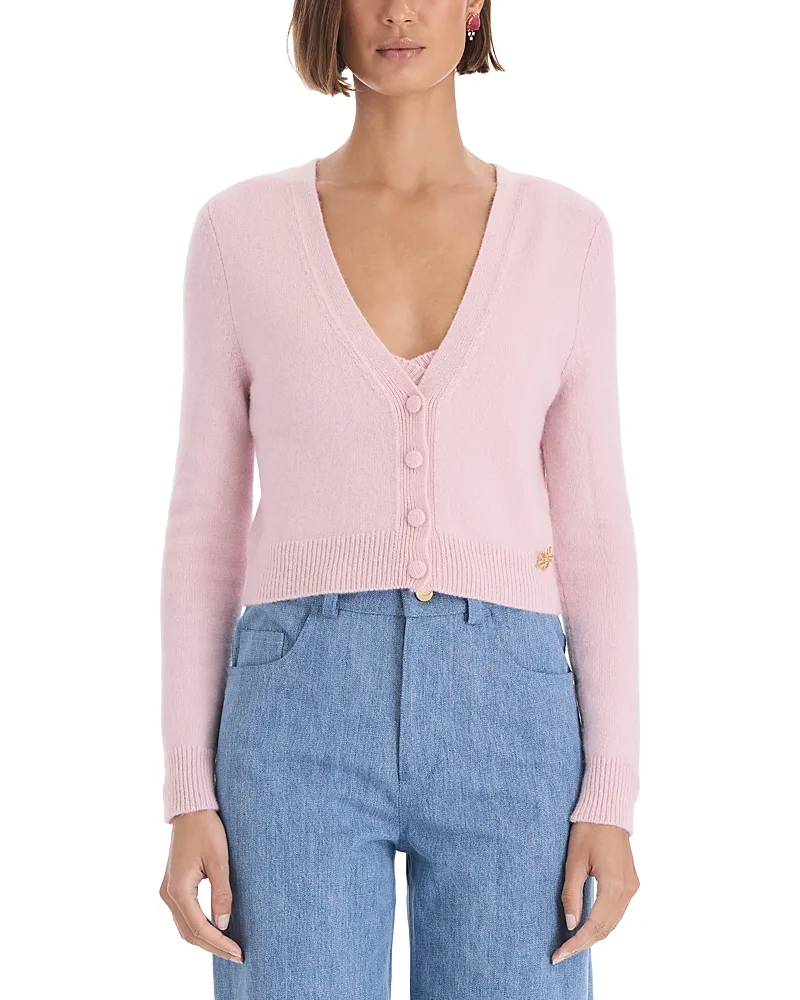 Cashmere V Neck Cardigan by Oscar de la Renta