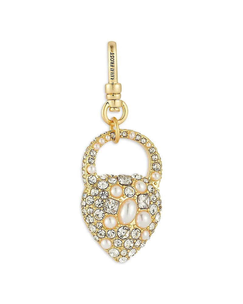 Nina Crystal & Imitation Pearl Heart Charm by Lulu Frost
