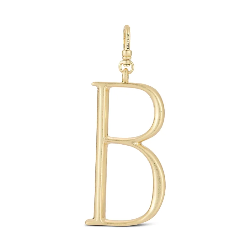 Plaza 18K Yellow Gold Plated Large B Charm by Lulu Frost