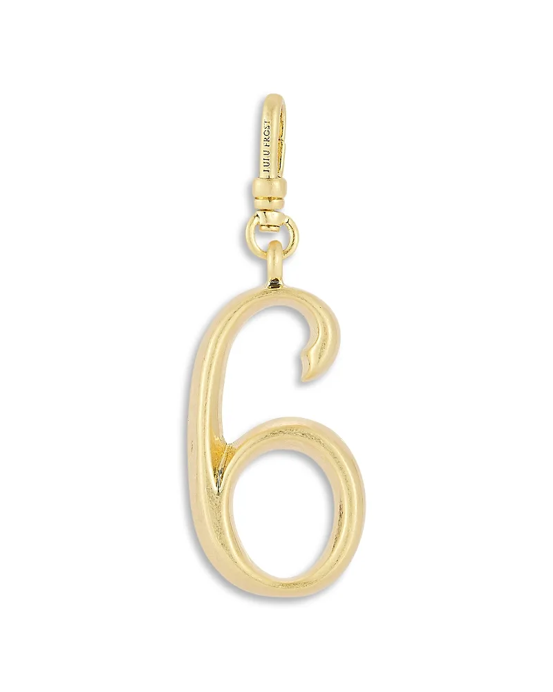 Plaza Small Number 6 Charm by Lulu Frost