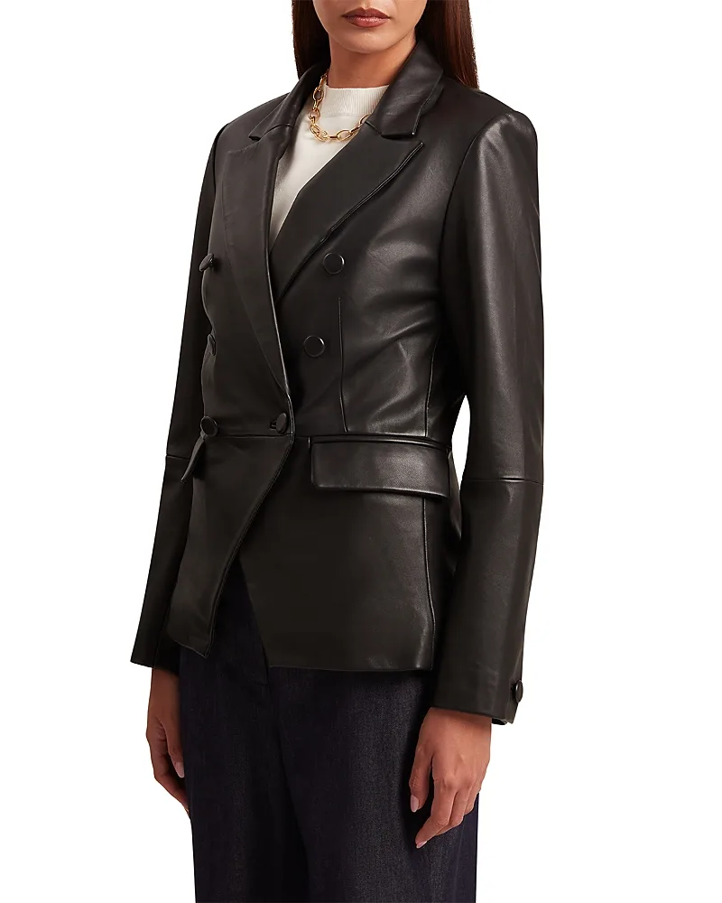 Ejote Leather Blazer by Ted Baker