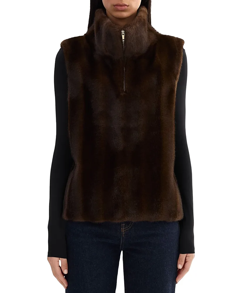 Chaya Faux Fur Vest by Lamarque