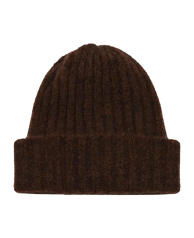 Upcycled Alpaca Wool Chunky Rib Beanie by Hyer Goods