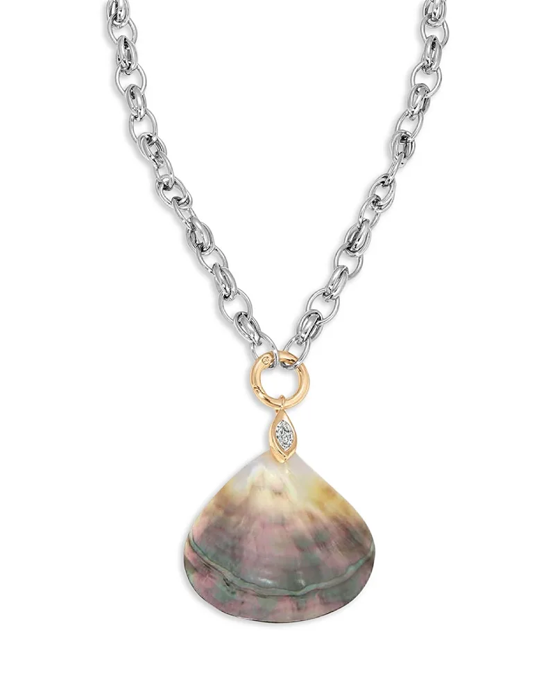 Shell Statement Pendant Necklace, 14-19 by Ettika