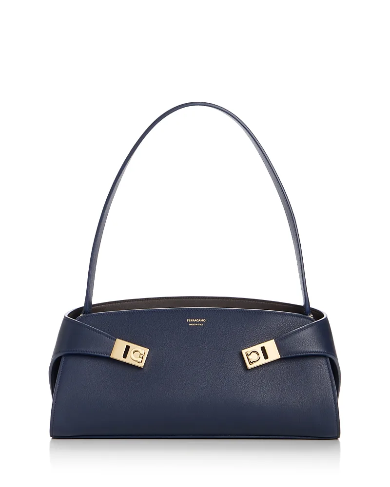 Hug East West Leather Shoulder Bag by Ferragamo