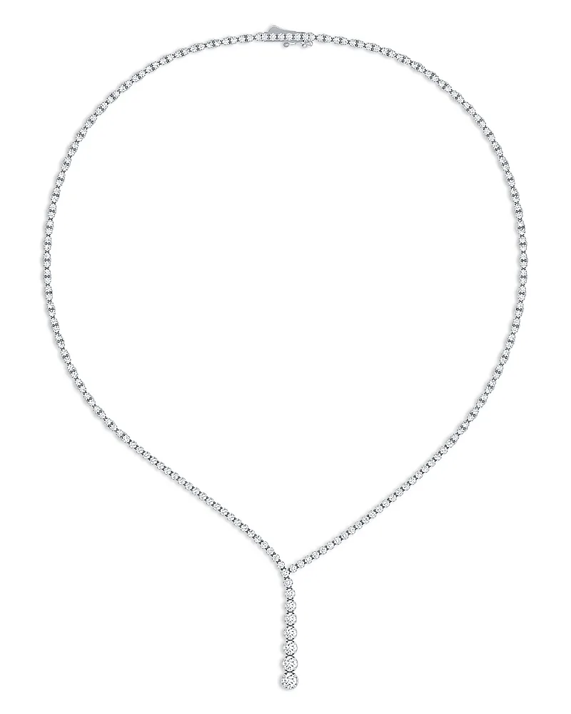 Luxe Collection Certified Lab Grown Diamond Graduated Lariat Necklace in 14K White Gold, 4.0 Tcw by Bloomingdales Fine Collection