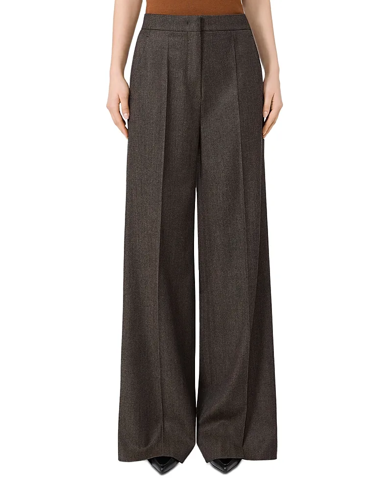 Mxmcampo Wool Wide Leg Pants by Max Mara