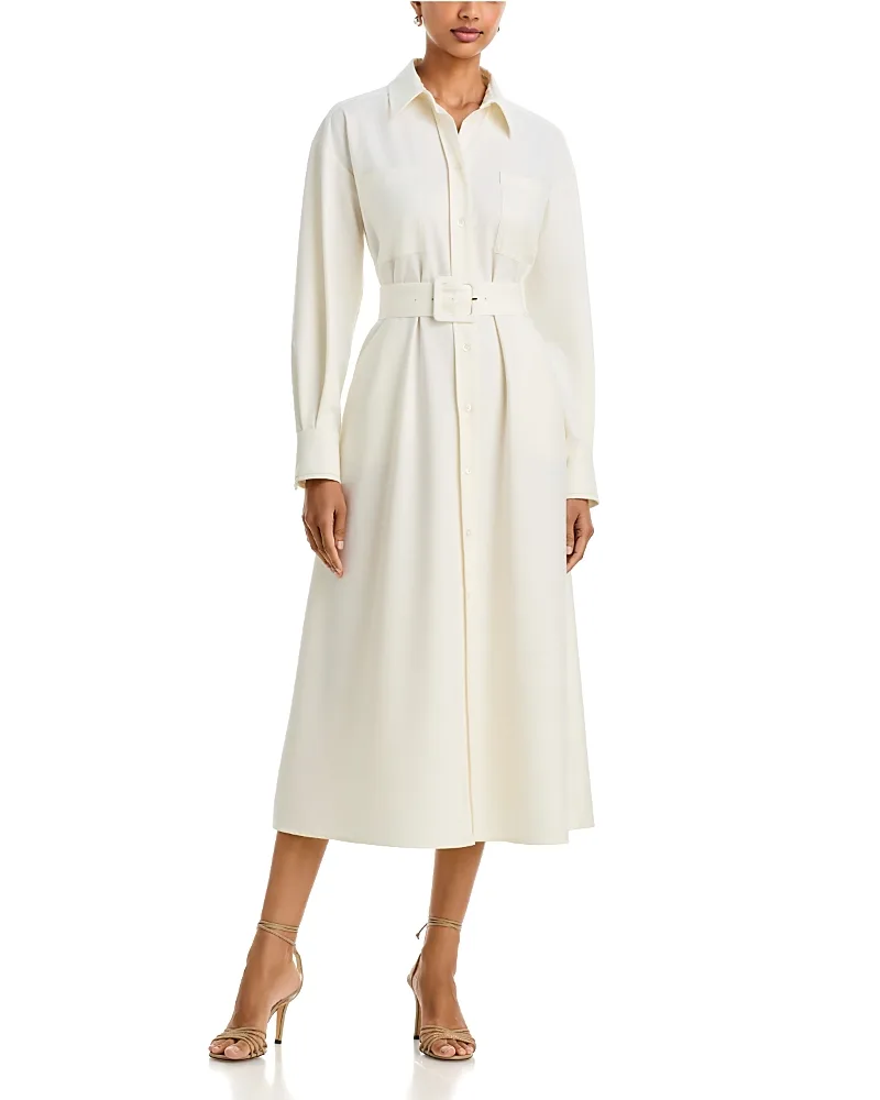 Tecno Belted Midi Shirtdress by Fabiana Filippi