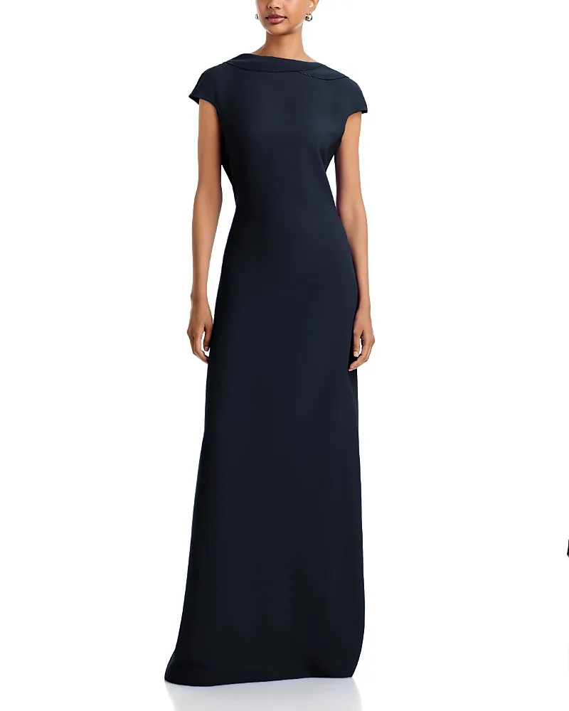 Cowl Back Filo Diamante Cady Gown by Fabiana Filippi