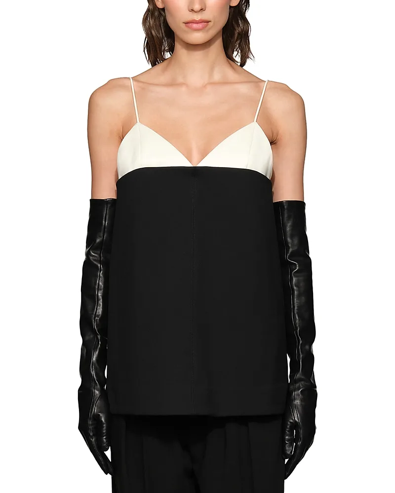Hadleigh Combo Colorblock V Neck Top by Et Ochs