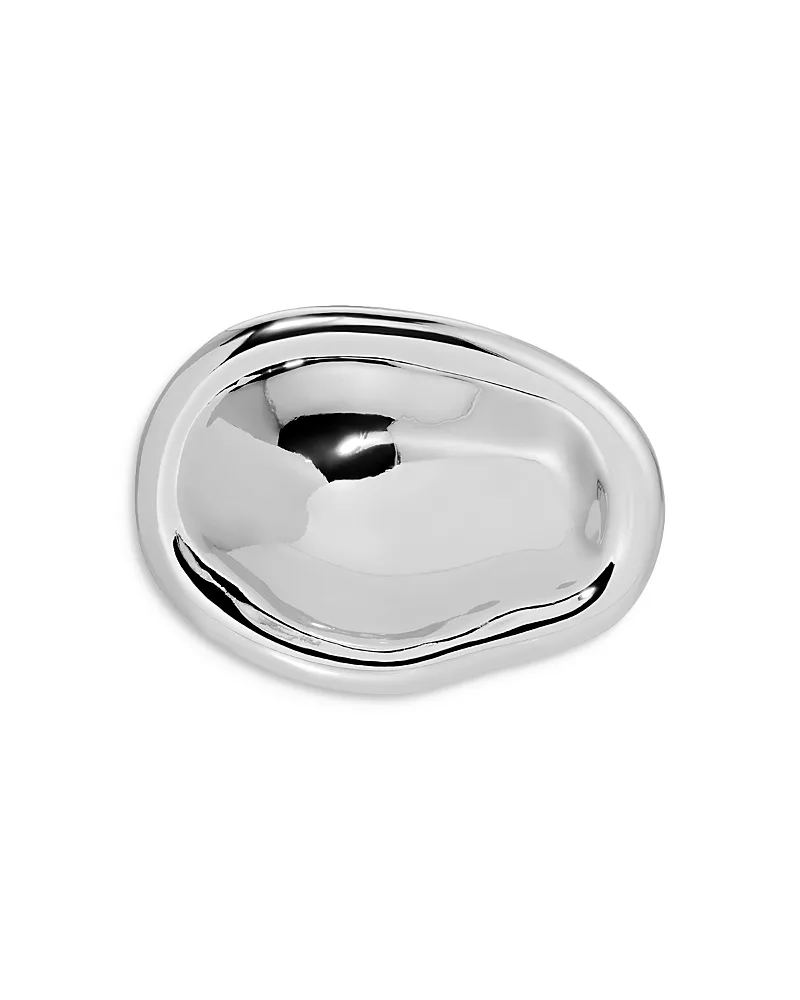 Liquid Lux Oval Hair Barrette in Silver Tone by Ettika