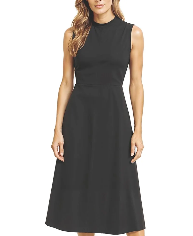 High Neck Satin Dress by Elle Collection