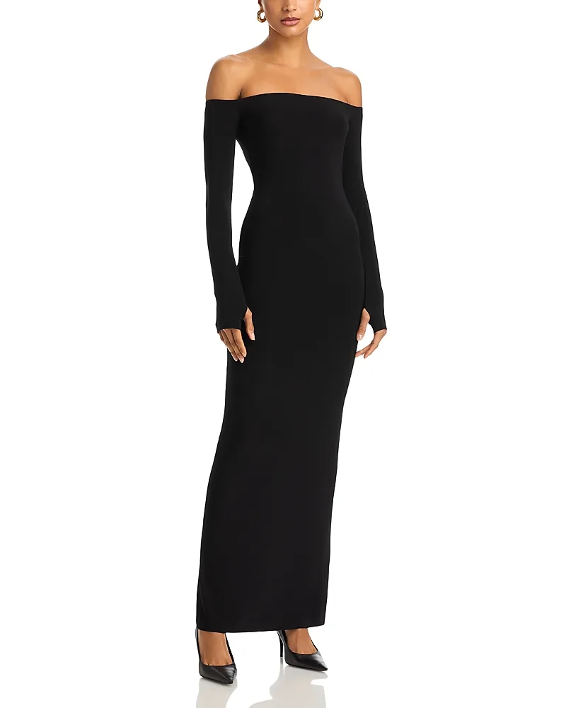 Stretch Jersey Off-the-Shoulder Gown by Norma Kamali