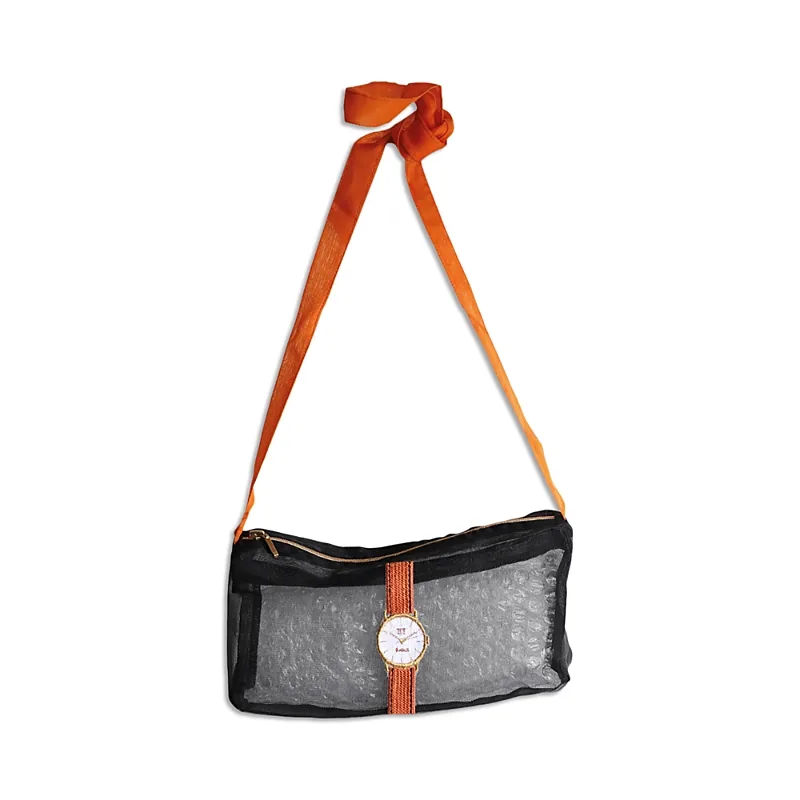 Montre Embroidered Watch Pouch by Brigitte Tanaka