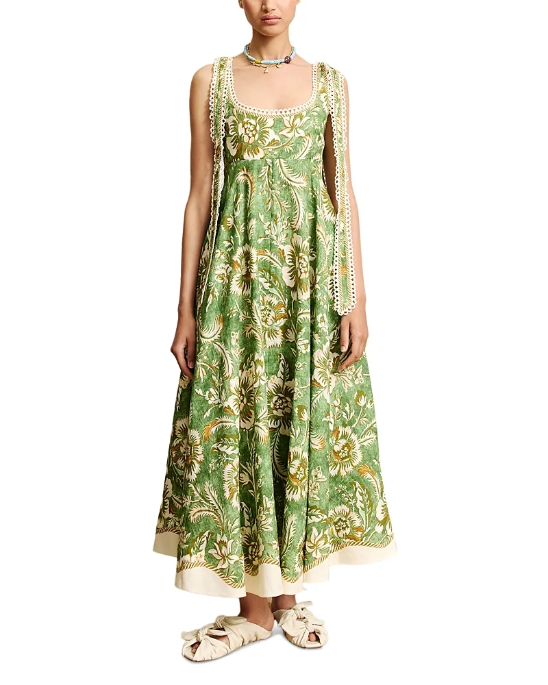 Alessia Ballet Linen Empire Waist Sundress by Alemais