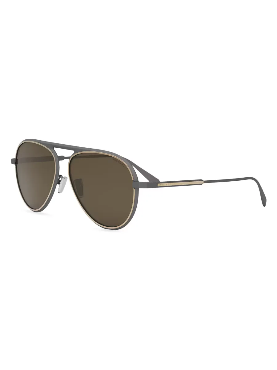 Octo 59MM Pilot Sunglasses by BVLGARI