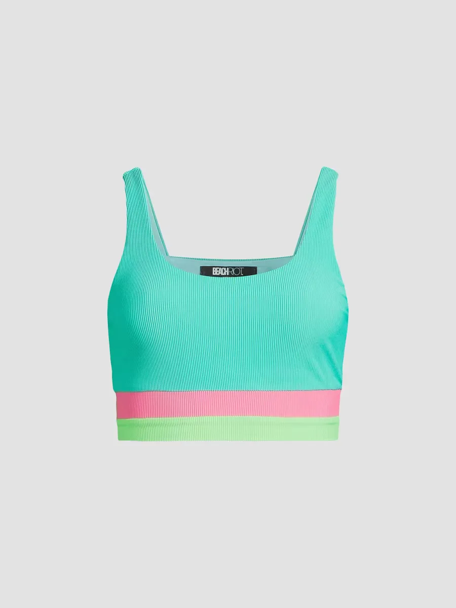 Mackenzie Colorblocked Bikini Top by Beach Riot