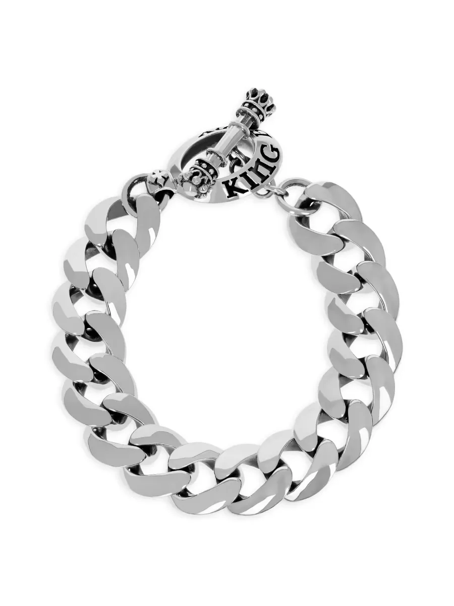 Smooth Link Sterling Silver Bracelet by King Baby Studio