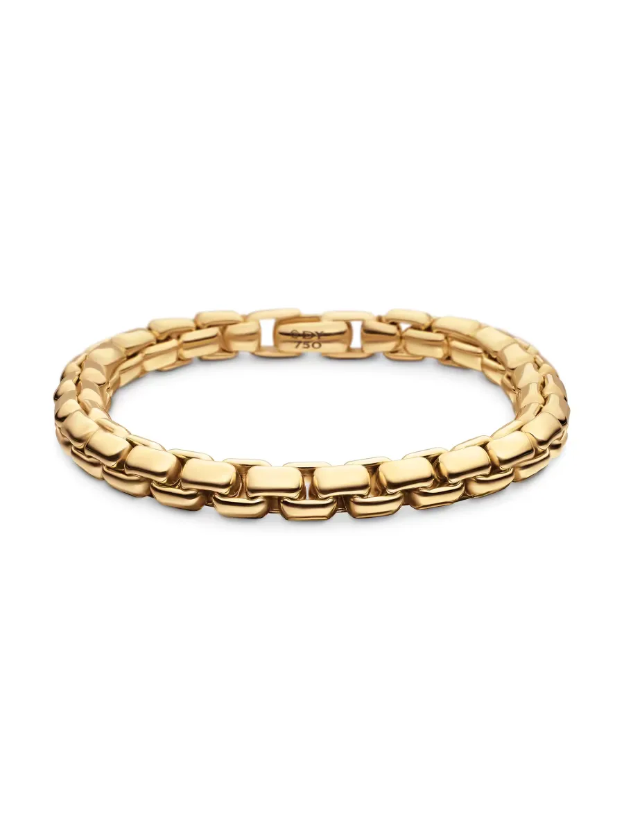 Box Chain Bracelet in 18K Yellow Gold, 7.3MM by David Yurman