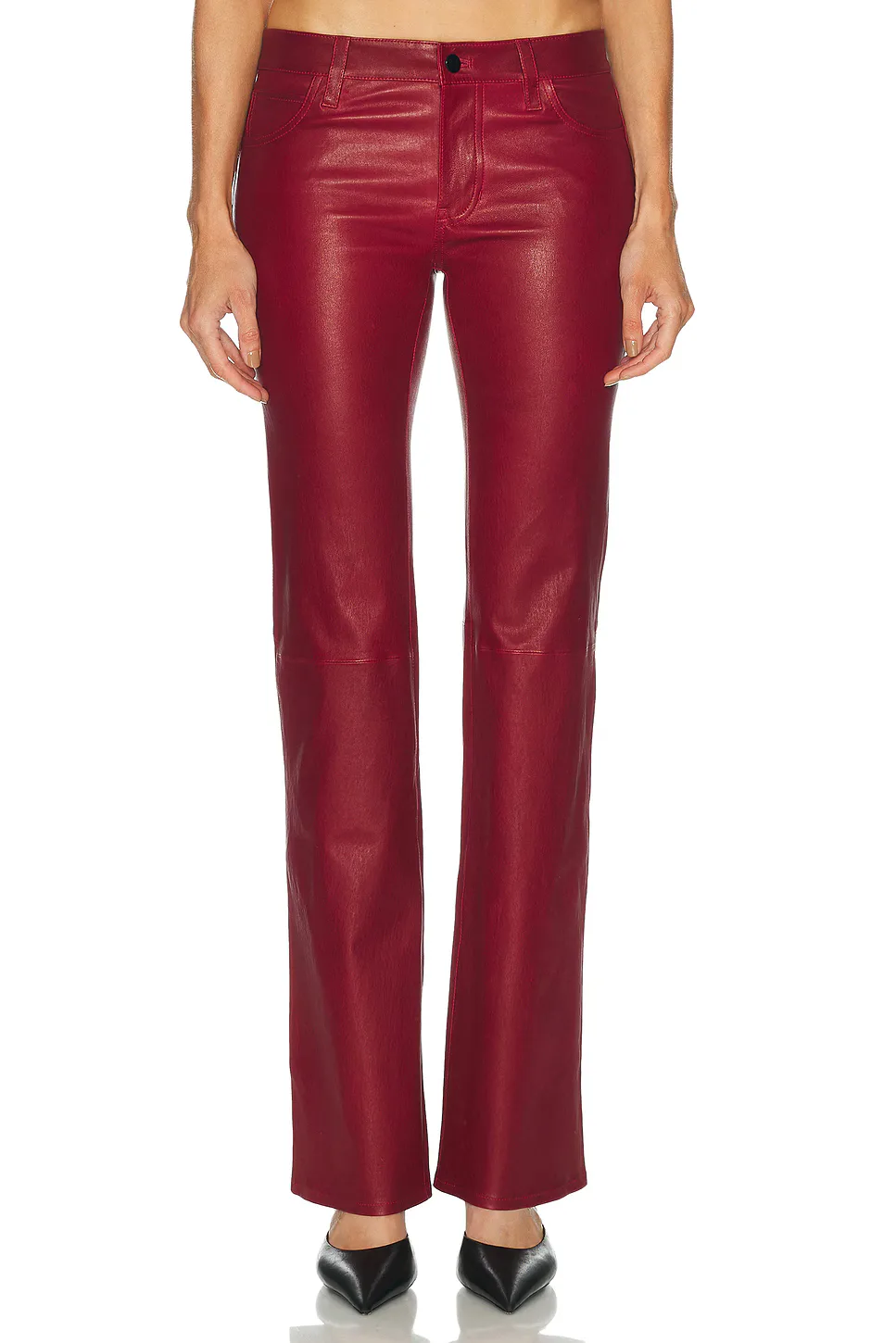 FRAME x Alexandra Leclerc the Leather Rouge Pant by FRAME