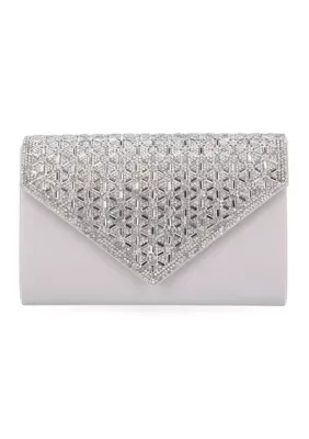 Oriana V Flap Beaded Flap Clutch by Jessica McClintock