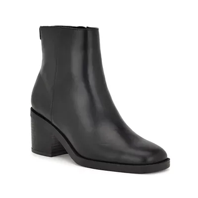 Amatto Block Heel Square Toe Dress Booties by Nine West