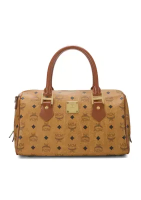 MCM Boston Bag in Visetos by What Goes Around Comes Around