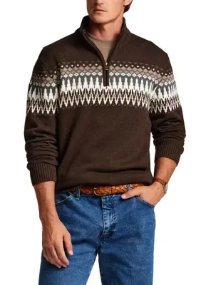 Nordic Yoke 1/4 Zip Sweater by Weatherproof Vintage
