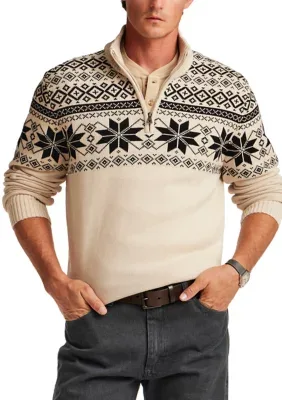 Snowflake Yoke 1/4 Zip Sweater by Weatherproof Vintage