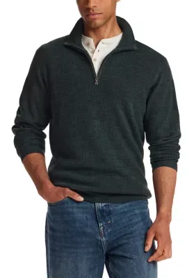 Soft Touch All Over Textured 1/4 Zip Pullover by Weatherproof Vintage