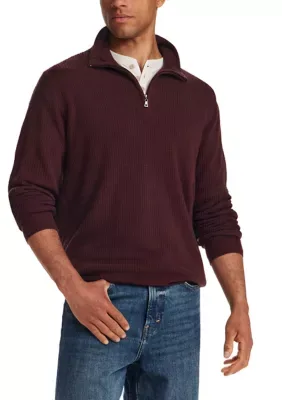 Soft Touch All Over Textured 1/4 Zip Pullover