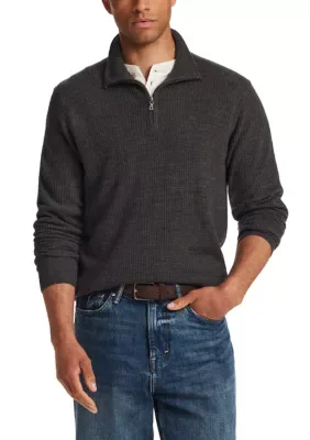 Soft Touch All Over Textured 1/4 Zip Pullover
