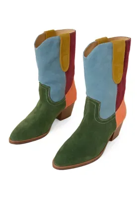 Roberta Multicolor Western Boots by Charlotte Stone
