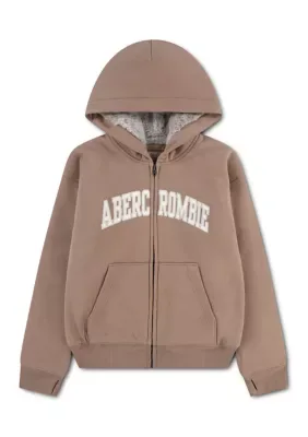 Fur Lined Full Zip Hoodie by Abercrombie Kids