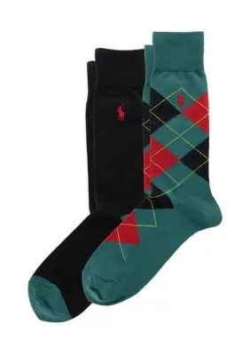 Argyle Slack Socks - 2 Pack by Polo Ralph Lauren