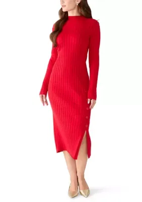 Mock Neck Long Sleeve Dress