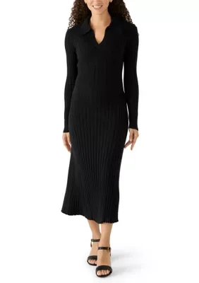 Johnny Collar Flair Bottom Sweater Dress by Single Thread