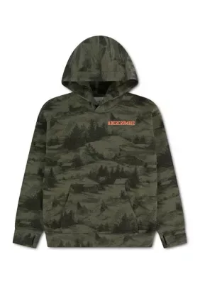 Tonal Scene Fleece Hoodie by Abercrombie Kids