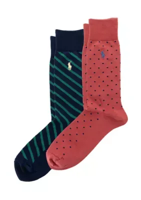 Dot Slack Socks - 2 Pack by Polo Ralph Lauren