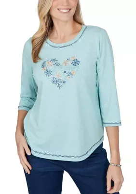 Ann Arbor Center Heart Top by Alfred Dunner