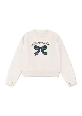Bow Graphic Fleece Sweatshirt by Abercrombie Kids