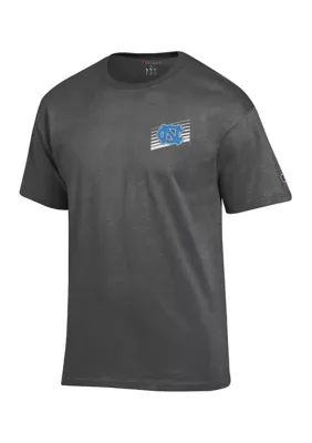 NCAA North Carolina Tar Heels Sleeve Two Hit Front Graphic T-Shirt by Colosseum