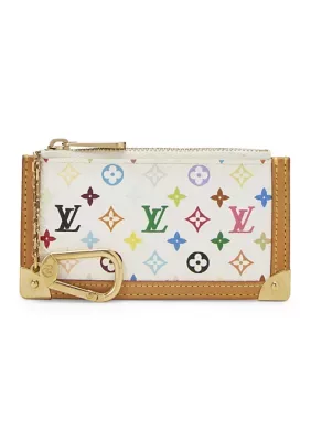 Louis Vuitton Monogram Multicolor Key Pouch White by What Goes Around Comes Around