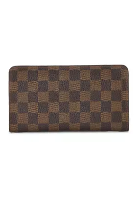 Louis Vuitton Damier Ebene Porte Monnaie Zipper Wallet by What Goes Around Comes Around