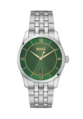 Principle Prestige Watch with Green Dial by Hugo Boss